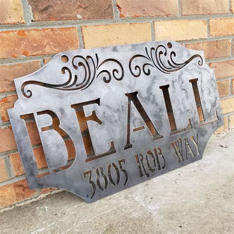 brushed metal house signs|custom metal signs personalized.